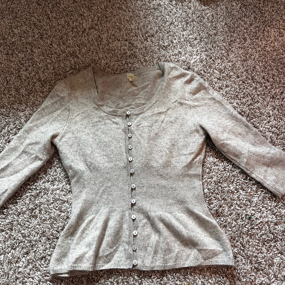 Gray Women's Cardigan Sweater
